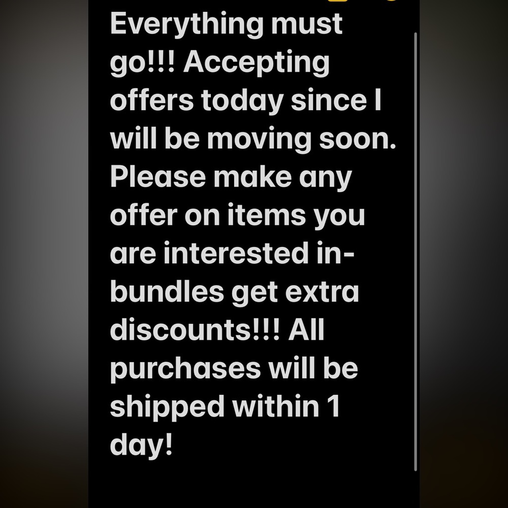 MAJOR SALES! Make an offer on items you are interested in:)